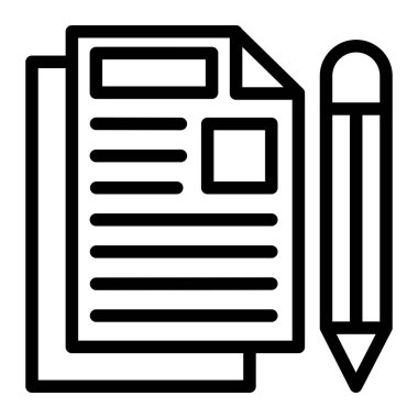 Yazı Vektörü Simgesi Tasarım İllüstrasyonu