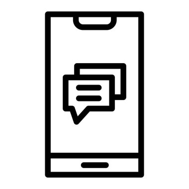 Mobil ileti Vektör Simgesi Tasarım ResmiComment