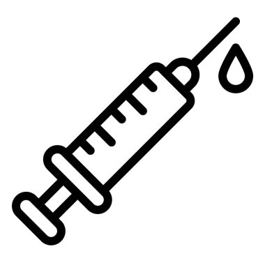 Şırınga Vektörü Simgesi Tasarım İllüstrasyonu