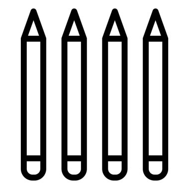 Göz Kalemi Vektör Simgesi Tasarımı Çizimi