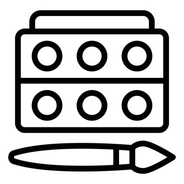 Göz Gölgesi Vektör Simgesi Tasarımı Çizimi