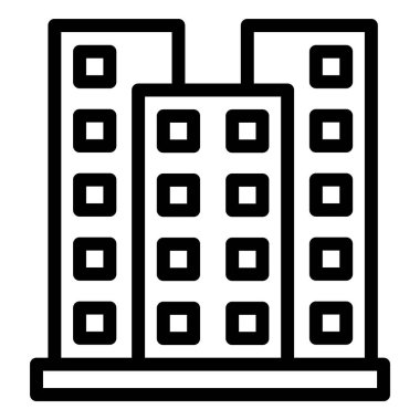 Skycraper Vektör Simgesi Tasarım İllüstrasyonu