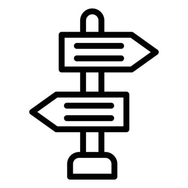 Yön İşareti Vektör Simgesi Tasarım İllüstrasyonu