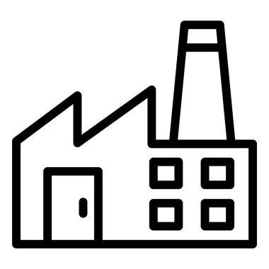 Fabrika Vektörü Simgesi Tasarım İllüstrasyonu