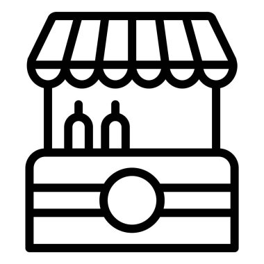 Yiyecek standı Vektör Simgesi Tasarım Çizimi