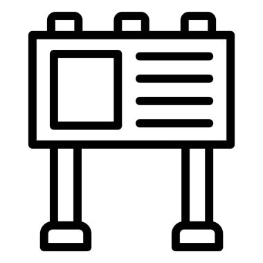 Billboard Vektör Simgesi Tasarım İllüstrasyonu