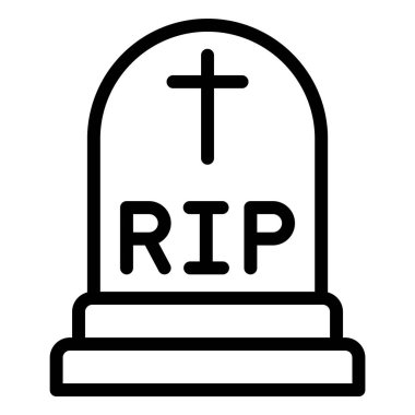 Grave Vektör Simgesi Tasarım İllüstrasyonu