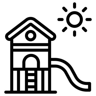 Oyun Alanı Vektör Simgesi Tasarım İllüstrasyonu