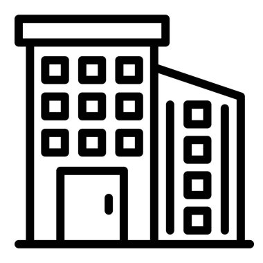 Apartman Vektörü Simgesi Tasarım İllüstrasyonu