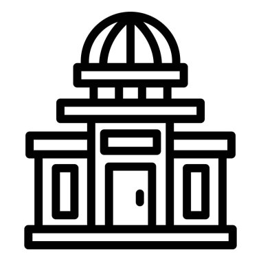 Hükümet binası Vektör Simgesi Tasarım İllüstrasyonu