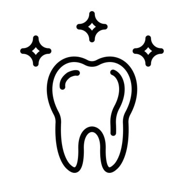 Diş Vektörü Simgesi Tasarımı Çizimi