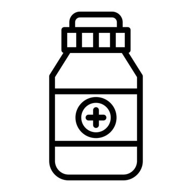 İlaç kavanozu Vektör Simgesi Tasarım İllüstrasyonu