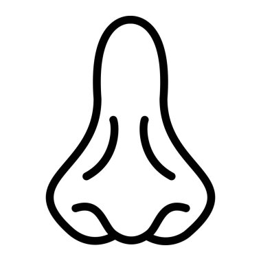 Burun Vektörü Simgesi Tasarımı Çizimi