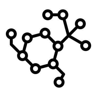 Molekül zinciri Vektör Simgesi Tasarım İllüstrasyonu