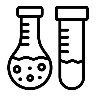 Laboratuar testi Vektör Simgesi Tasarım İllüstrasyonu
