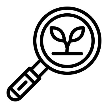 Eko Arama Vektörü Simgesi Tasarım İllüstrasyonu