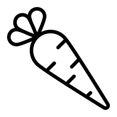 Havuç Vektörü Simgesi Tasarım İllüstrasyonu