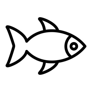 Balık Vektörü Simgesi Tasarım İllüstrasyonu