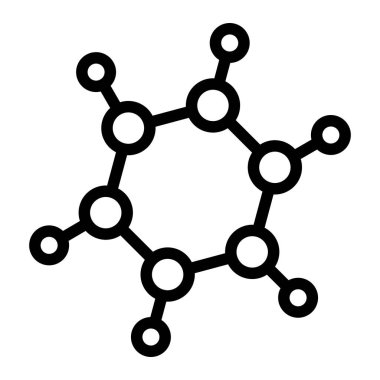 Biyolojik moleküller Vektör Simgesi Tasarım İllüstrasyonu