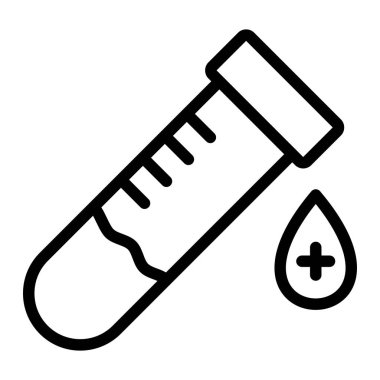 Kan örneği Vektör Simgesi Tasarım İllüstrasyonu