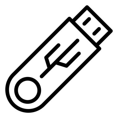 USB Vektör Simgesi Tasarım İllüstrasyonu