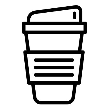 Kağıt bardak Vektör Simgesi Tasarım Çizimi