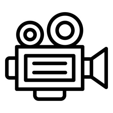 Film kamerası Vektör Simgesi Tasarım İllüstrasyonu