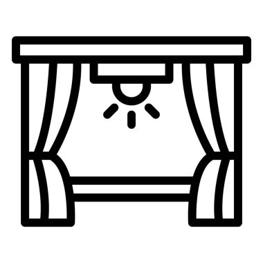 Sahne Vektörü Simgesi Tasarım İllüstrasyonu