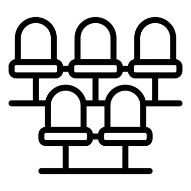 Sinema koltukları Vektör Simgesi Tasarım İllüstrasyonu