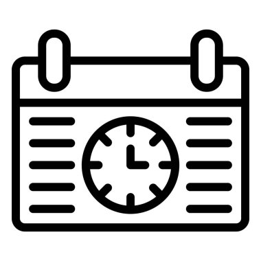 Saat Vektörü Simgesi Tasarım İllüstrasyonu