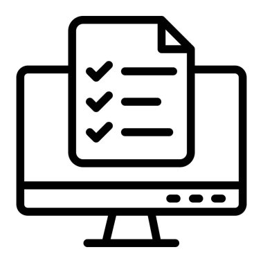 Liste Vektör Simgesi Tasarım İllüstrasyonu