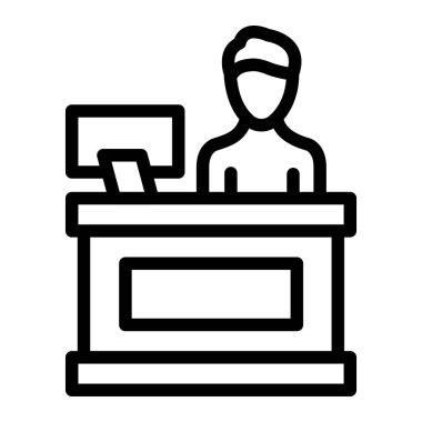 Çalışan Vektör Simgesi Tasarım İllüstrasyonu