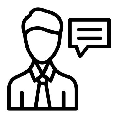 Danışman Vektör Simgesi Tasarım İllüstrasyonu