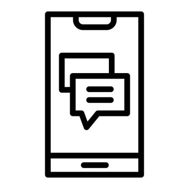 İleti Vektörü Simgesi Tasarım İllüstrasyonu