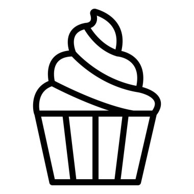 Tatlı Kek Vektör Simgesi Tasarım İllüstrasyonu