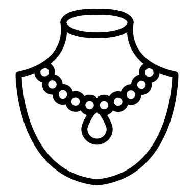 Kolye Vektör Simgesi Tasarım İllüstrasyonu