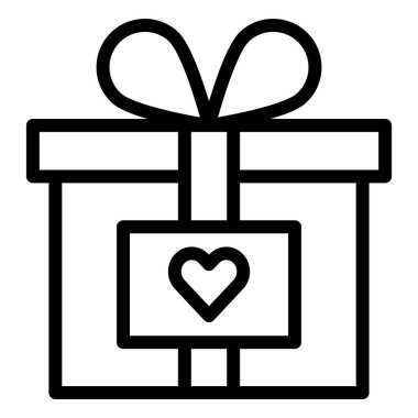 Hediye Kutusu Vektör Simgesi Tasarım İllüstrasyonu