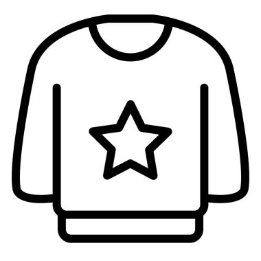 Süveter Vektörü Simgesi Tasarım İllüstrasyonu