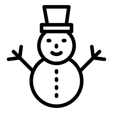 Kardan Adam Vektör Simgesi Tasarım Çizimi