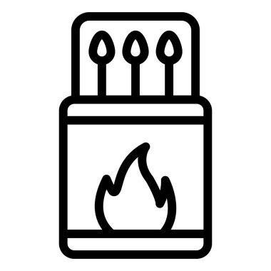 Kibrit kutusu Vektör Simgesi Tasarım İllüstrasyonu