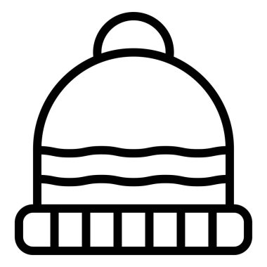 Beanie Vektör Simgesi Tasarım İllüstrasyonu