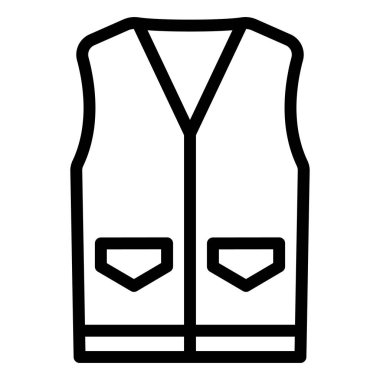 Yelek Vektörü Simgesi Tasarım İllüstrasyonu