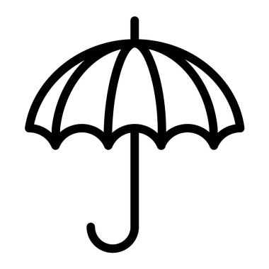 Umberella Vektör Simgesi Tasarım İllüstrasyonu