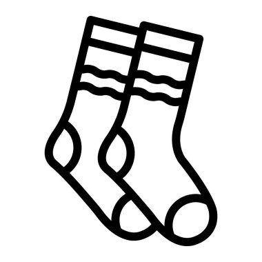 Çorap Vektörü Simgesi Tasarımı Çizimi