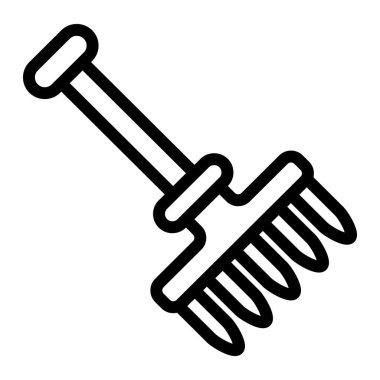 Tırmık Vektörü Simgesi Tasarımı Çizimi