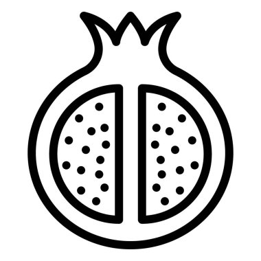 Nar Vektörü Simgesi Tasarım İllüstrasyonu