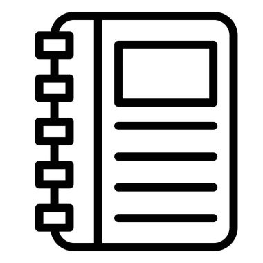 Not Defteri Vektör Simgesi Tasarım İllüstrasyonu