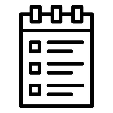 Not Defteri Vektör Simgesi Tasarım İllüstrasyonu