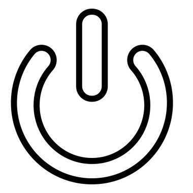 Güç Vektörü Simgesi Tasarım İllüstrasyonu