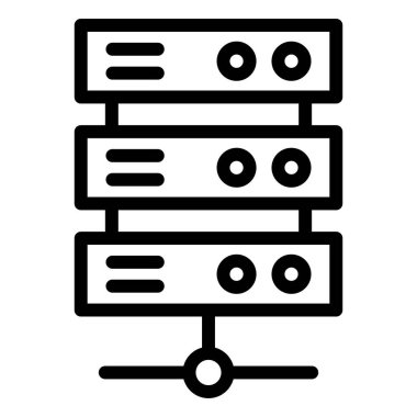 Sunucu Vektörü Simgesi Tasarım İllüstrasyonu